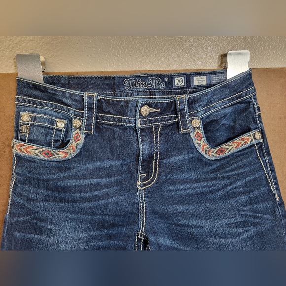 Miss Me Foxy Feather Jeans, Mid Rise- Boot Cut - Picture 5 of 6